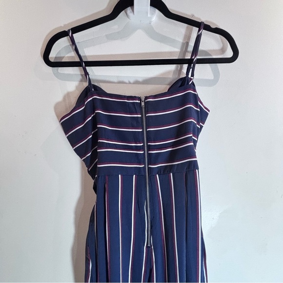 BARDOT Sz 8 Medium Jumpsuit Wide Leg Front Bow Spaghetti Straps Zipper Closure - Picture 6 of 14